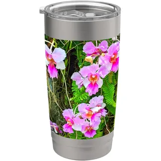 Pink Singapur Orchidee Princess Aloha Orchid Shapes Mania Doppelwandiger Edelstahl-Thermobecher