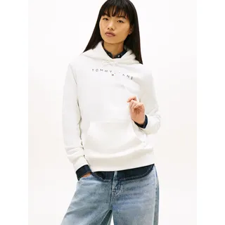 Tommy Hilfiger Tommy Jeans Damen, Hoodie mit Kapuze, Weiß (ecru), S