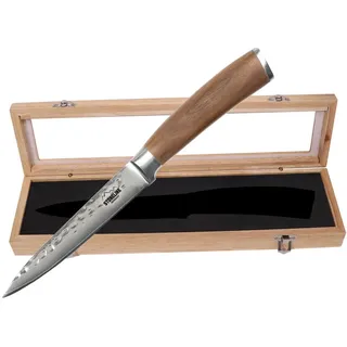 Stoneline Hammerschlag Damastmesser Allzweck-Messer , Schwarz , Metall , 12 cm , Kochgeschirr, Küchenmesser, Kochmesser