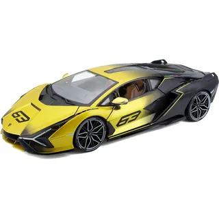 BBURAGO 18-11000 - Lamborghini Sian FKP 37 gelb/schwarz 1:18