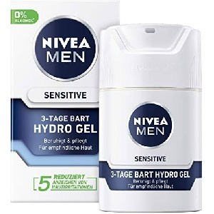 3x Nivea For Men Sensitive 3-Tage Bart Hydro Gesichtsgel 50ml um 11,20 € statt 16,68 €