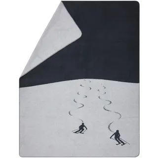 David Fussenegger Kuscheldecke Skifahrer Anthrazit 200x150cm von David Fussenegger