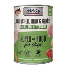 6x800g Iepure & legume Adult MAC's Hrană umedă câini
