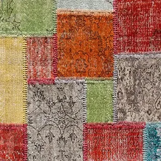 Homemania Teppich, Bedruckt, Trend 2-Patchwork, Hausdekoration, rutschfest, für Wohnzimmer, Wohnzimmer, Schlafzimmer, Mehrfarbig aus Polyester, Baumwolle, 100 x 150 cm