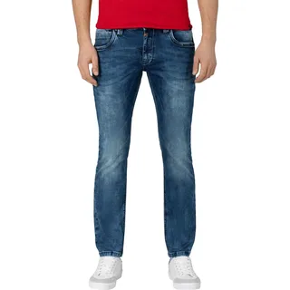 Timezone Stretch Denim Jeans Hose Stone Wash Slim Freizeithose Größe: 34W / 30L - Blau