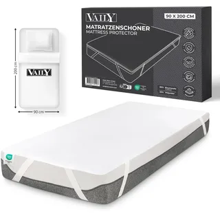 Vaily Matratzenschoner 90 x 200 cm - Oeko-Tex Zertifizierter Matratzenschutz, wasserdichte und waschbare Matratzenauflage - Atmungsaktiver Nässeschutz