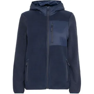 Fleecejacke NORTH BEND "Fleecejacke NBMattea W", Damen, Gr. 46, blau (navy blazer), Obermaterial: 100% Polyester PES., Jacken Fleecejacke