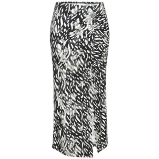 LASCANA Jerseyrock Damen creme-graublau bedruckt Gr.36