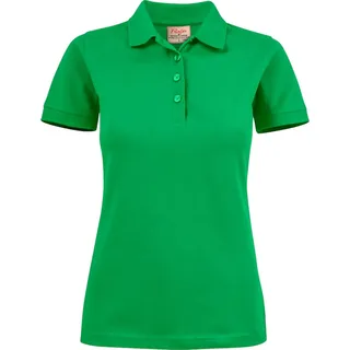 Damen Piqué Polohemd aus Baumwolle mit Stretch-Anteil, 200 g/m2 und Surf-Design - Grün