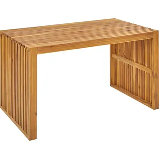 Beliani Gartentisch 120 x 70 x 70 cm Hellbraun