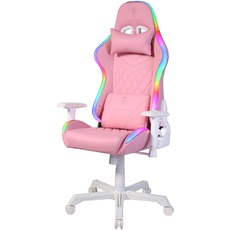 Bild von Gaming Stuhl mit RGB Beleuchtung, pink