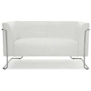 HJH Office Sofa CURACAO Kunstleder 2-Sitzer weiß
