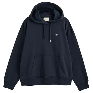 GANT Damen Shield Hoodie Kapuzenpullover, Evening Blue, XL EU
