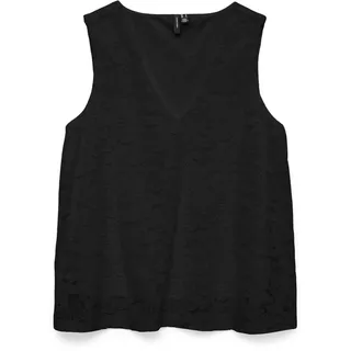 Vero Moda Spitzentop »VMHONEY LACE SL V-NECK TOP WVN GA«, schwarz