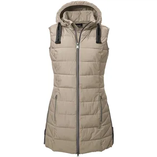 G.I.G.A. DX Damen Steppweste mit abknöpfbarer Kapuze/Funktionsweste in Daunenoptik GW 5 WMN QLTD VST, hellbeige, 44, 41774-000