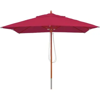 MCW Gastronomie Holz-Sonnenschirm C57 Eckig 3x3m Bordeaux