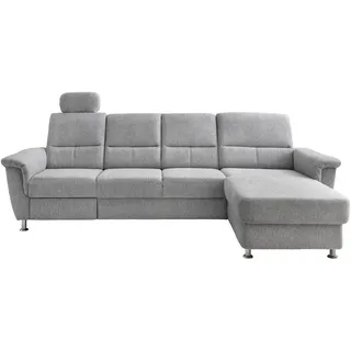Livetastic Ecksofa , Silberfarben , Textil , Uni , Ottomane rechts, L-Form , 292x165 cm , Made in Eu , Relaxfunktion, seitenverkehrt erhältlich, Rücken echt, USB-Anschluss, Herz-Waage-Funktion, USB-C-Anschluss , Wohnzimmer, Sofas & Couches, Wohnlandschaften, Ecksofas