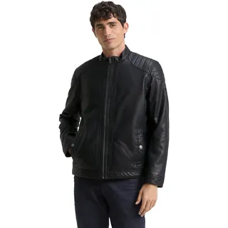 TOM TAILOR Herren Bikerjacke aus Kunstleder