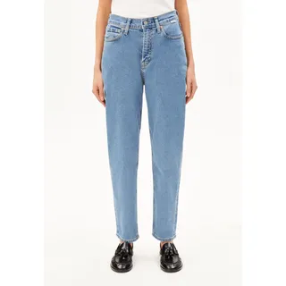 MAIRAA HIGH WAIST MOM JEANS | recycelter Baumwoll Mix Comfort Stretch - blau (27-32)