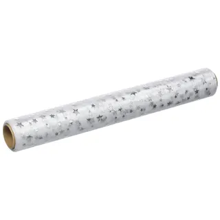 Viphome Tischläufer Organza 28 x 500 cm, Silber, 28 x 500