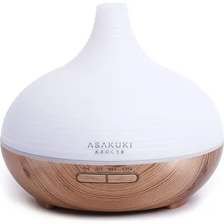 Asakuki Spring Ultraschall Luftbefeuchter Aroma Diffusor 300ml 7-Farben LED mit Timer