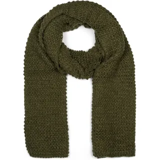 styleBREAKER Strickschal "Langer Strick Schal mit Wellen Strickmuster" 1 Stk., oliv