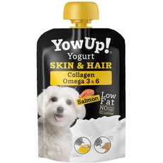 YOW UP Beutel für Joghurt für Hunde, Haut und Haar, Display 10 x 115 g