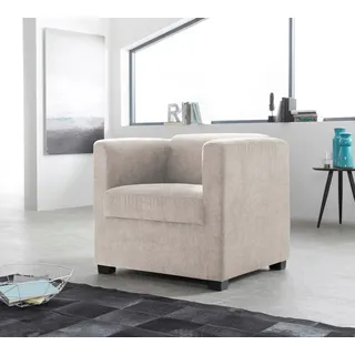 Home affaire Sessel »Bob Cocktailsessel, Clubsessel, Loungesessel« in verschiedenen modernen Farben und Qualitäten, beige