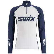 Swix RaceX Dry Half Zip - bright white/ dark navy