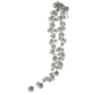 I.GE.A. Kunstpflanze »Kiefergirlande« 66cm Deko Girlande Tanne Zweig Weihnachtsgirlande Weihnachtsdeko, silberfarben