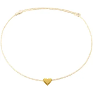 Selfmade Jewelry Fußkettchen Damen Herz Größenverstellbare Fußkette Fußschmuck Handmade in Germany Inkl. Geschenk-Verpackung (Gold - Champagner)