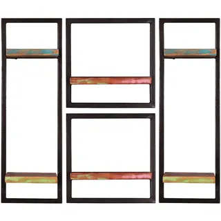 SIT Wandregal "Riverboat" Set, schwarz, bunt