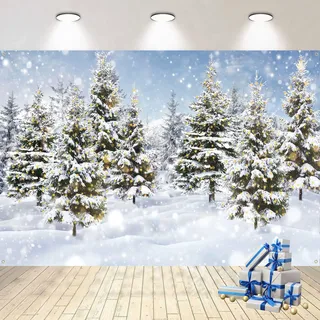 Weiß Weihnachten Banner - Realistisch Extra Großer Winter Schnee Wald Hintergrund für Winter Wonderland und Feiertage