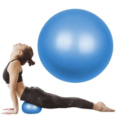 flintronic Gymnastikball Kleiner Pilates-Ball, 25cm Soft Yoga Ball, mit aufblasbarem Strohhalm, Anti-Burst-Übungsball für Yoga, Pilates, Balance, Physiotherapie, Stretching und Core-Fitness