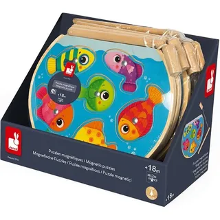 Janod Schnelles Fischpuzzle Mehrfarbig 6 Mehrfarbig 6