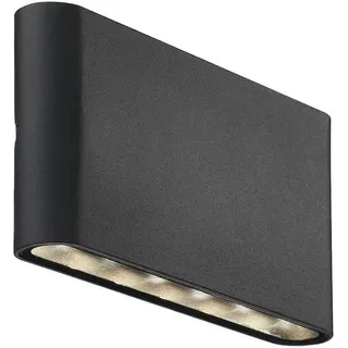 Nordlux Außenwandleuchte Aluminium, Glas, Metall 3x9x9 cm inkl. LED 285 lm schwarz