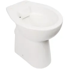 'aquaSu® Stand WC spülrandlos Igeno, 7 cm Erhöhung, Tiefspüler mit waagerechtem Abgang, Tiefspül WC ohne Spülrand, Erhöhte Toilette bodenstehend, Sanitärkeramik in weiß, 57103 6