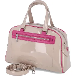 Fräulein Frida Damen Handtasche Beige Pink Synthetik - - Beige