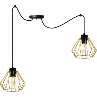 Golden Spider Deckenhängelampe, Drahtplafon - Schwarz, Gold