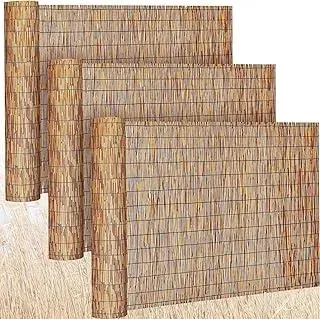 3 Stück Schilf sichtschutz, Schilfrohrmatte 1,2 x 5 m, Natürlicher Schilfzaun für Garten Hinterhof Patio Balkone