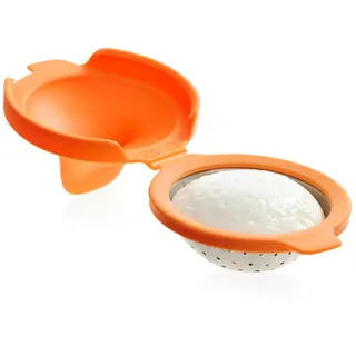 LéKué Eier-Pochierer Edelstahl Orange