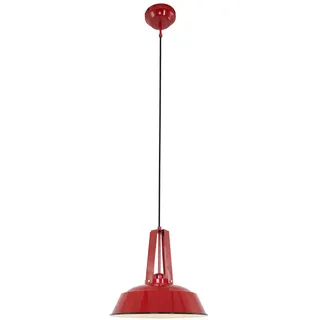 Pendelleuchte , Rot , Metall , 42x45-200x42 cm , höhenverstellbar , Lampen & Leuchten, Innenbeleuchtung, Hängeleuchten, Pendelleuchten