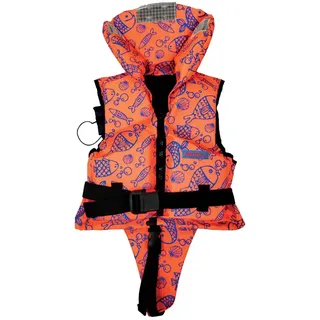 Lalizas 100n Iso Acuatic Print Kinderrettungsweste - Fluo Orange - 10-20 Kg