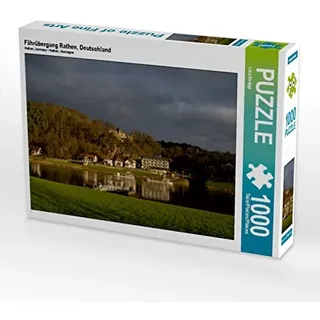 CALVENDO Puzzle Fährübergang Rathen, Deutschland 1000 Teile Puzzle quer | Lege-Größe cm Foto-Puzzle für glückliche Stunden
