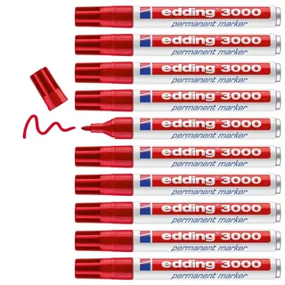 edding 4-3000002 Permanentmarker rot 1,5 - 3,0 mmt