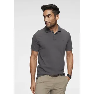 Poloshirt TOM TAILOR "Basic", Herren, Gr. XXL, grau (anthrazit), Piqué, Obermaterial: 100% Baumwolle, unifarben, normal, Flachstrickbündchen, Shirts Poloshirt, Baumwoll-Piqué, Topseller