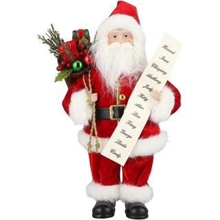 Uten Weihnachtsmann, 30,5 cm/ 12“ Santa Claus Figuren animierte Weihnachtsstern stehend Santa Figur mit Geschenk und Weihnachtsbaum für Tischdeko Ornamente Weihnachtsfeier Nikolaus