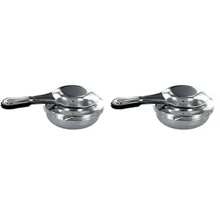 FACKELMANN Alkoholbrenner, Edelstahl/Schwarz, Brûleur à alcool (Packung mit 2)