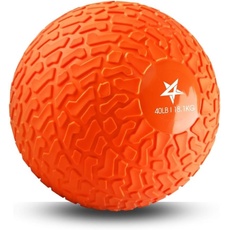 Yes4All Q8JB Slam Balls Medizinball 18 kg, Orange für Kraft, Power und Training