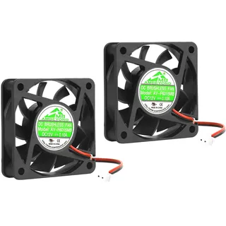 2-Pack 60 mm x 60 mm x 15 mm 6015 Lüfter mit Kugellager, bürstenlos, 12 V Gleichstrom, 2-pin